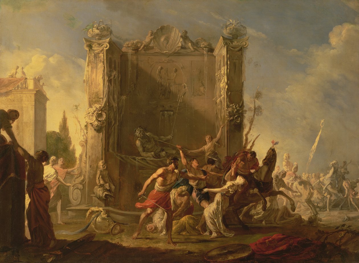 Gwałt Sabinek autorstwa Johann Heinrich Schönfeld