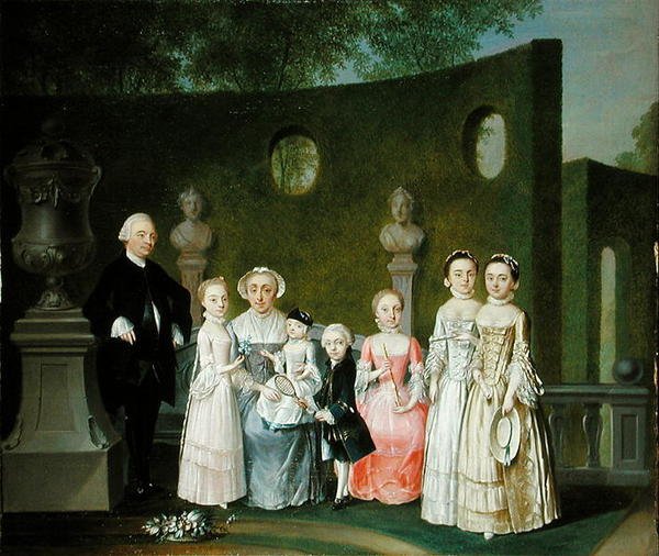 Portret rodzinny autorstwa Johann Heinrich Strumpff