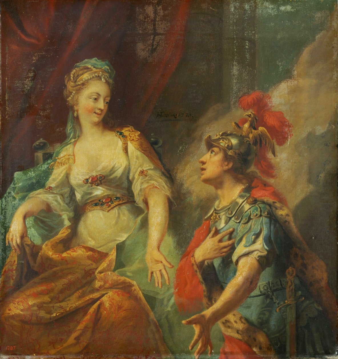 Eneasz przed Dydoną autorstwa Johann Heinrich Tischbein