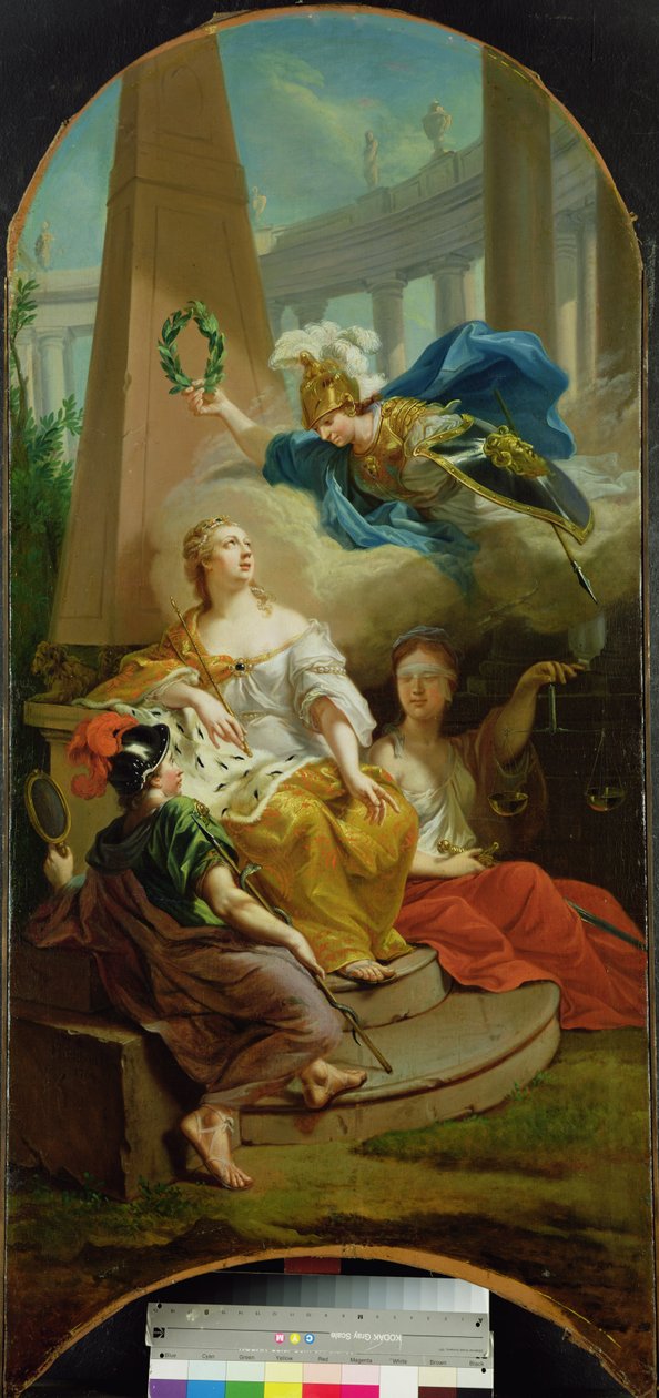 Alegoria przedstawiająca pomyślne rządy landgrafów Hessen-Kassel, 1764 autorstwa Johann Heinrich Tischbein