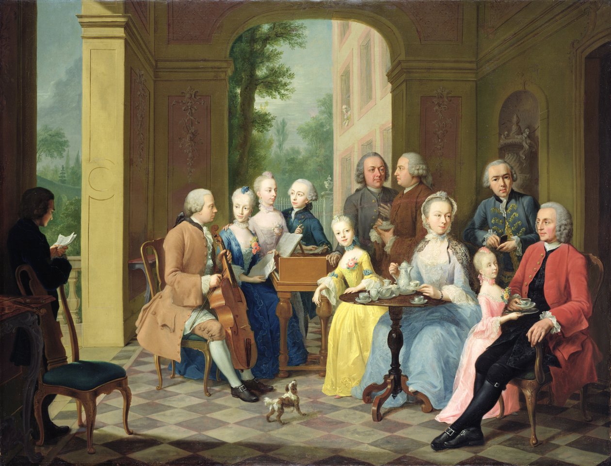 Portret rodziny Timmermannów, 1758 autorstwa Johann Heinrich Tischbein