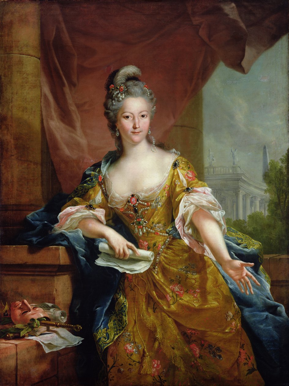 Aktorka Mademoiselle Evrard, ok. 1770-80 autorstwa Johann Heinrich Tischbein
