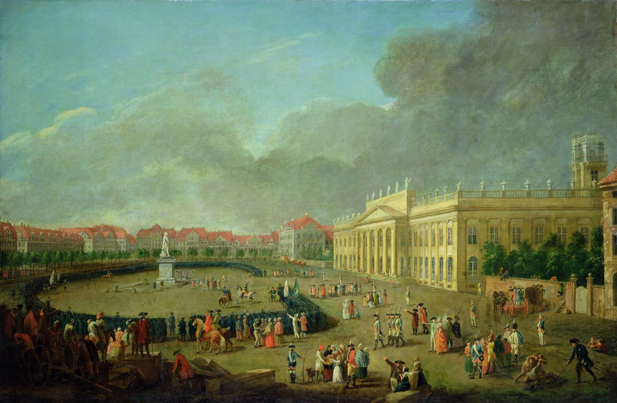 Poświęcenie pomnika Fryderykowi II w Kassel, 1783 autorstwa Johann Heinrich Tischbein