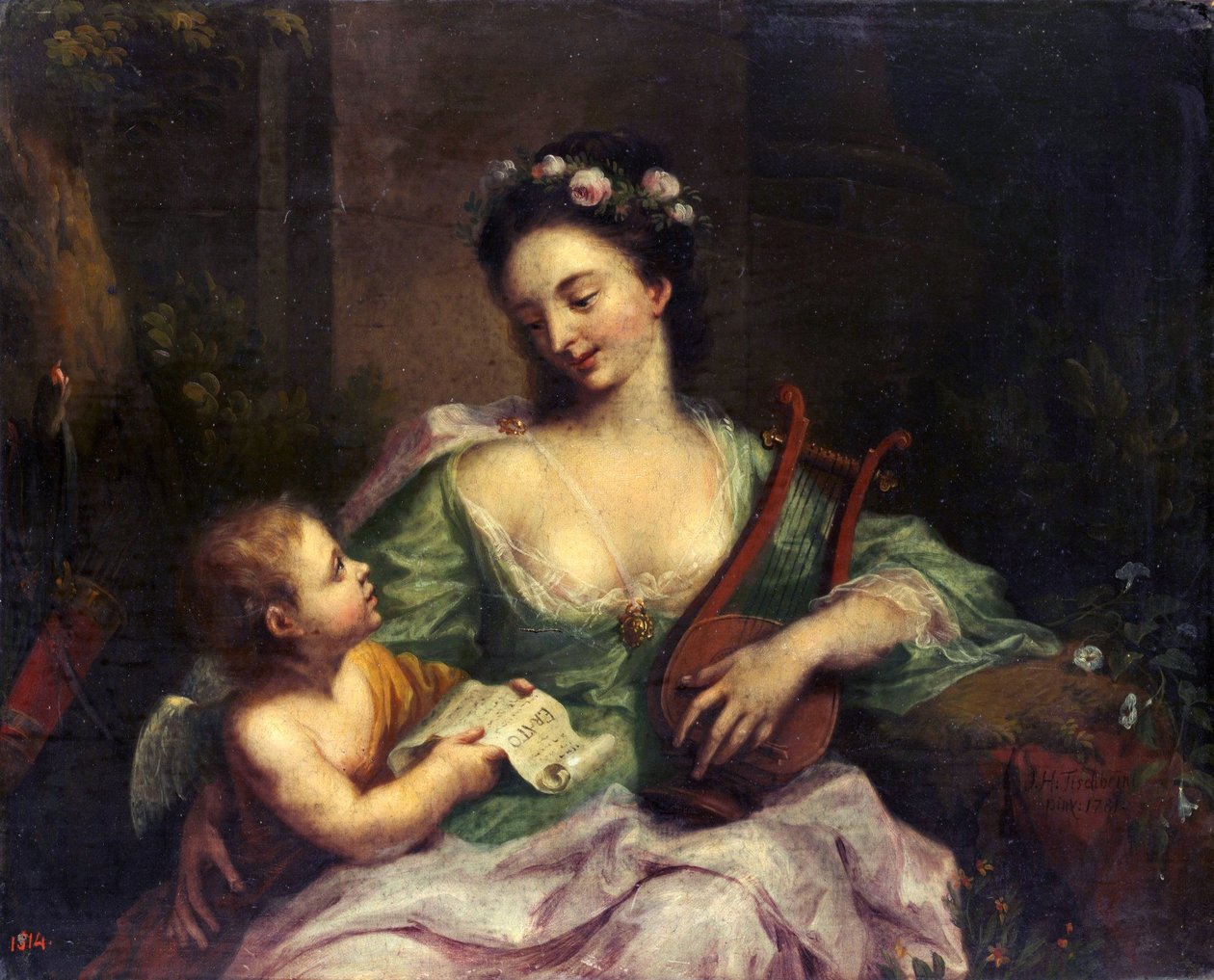 Dziewięć muz - Erato (poezja liryczna) autorstwa Johann Heinrich Tischbein