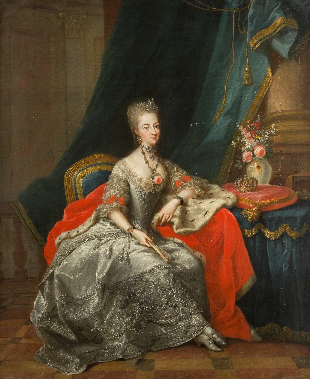 Margrabina Filipin Brandenburg-Schwedt 1745-1800, Landgravine Hesji-Kassel, 1774. autorstwa Johann Heinrich Tischbein