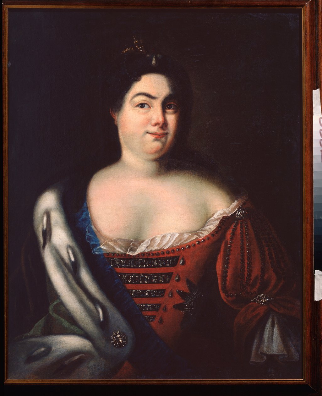 Portret cesarzowej Katarzyny I Rosji (z domu Marthe Helene Skavronskaia (1684-1727) (Portret cesarzowej Katarzyny I) - Obraz Johanna Heinricha Wedekina (1674-1736), olej na płótnie, początek XVIII wieku, sztuka niemiecka XVIII wiek - Państwowy Plener autorstwa Johann Heinrich Wedekind