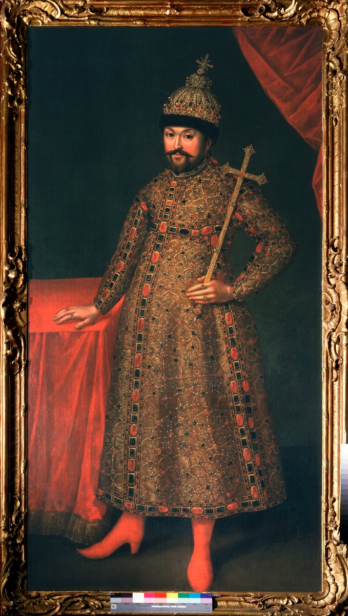 Portrait du tsar de Russie Michel I Fiodorovitch Romanov (1596-1645) (Portret cara Rosji Michała I Fiodorowicza) - Peinture de Johan Heinrich Wedekind (1674-1736), olej na płótnie autorstwa Johann Heinrich Wedekind