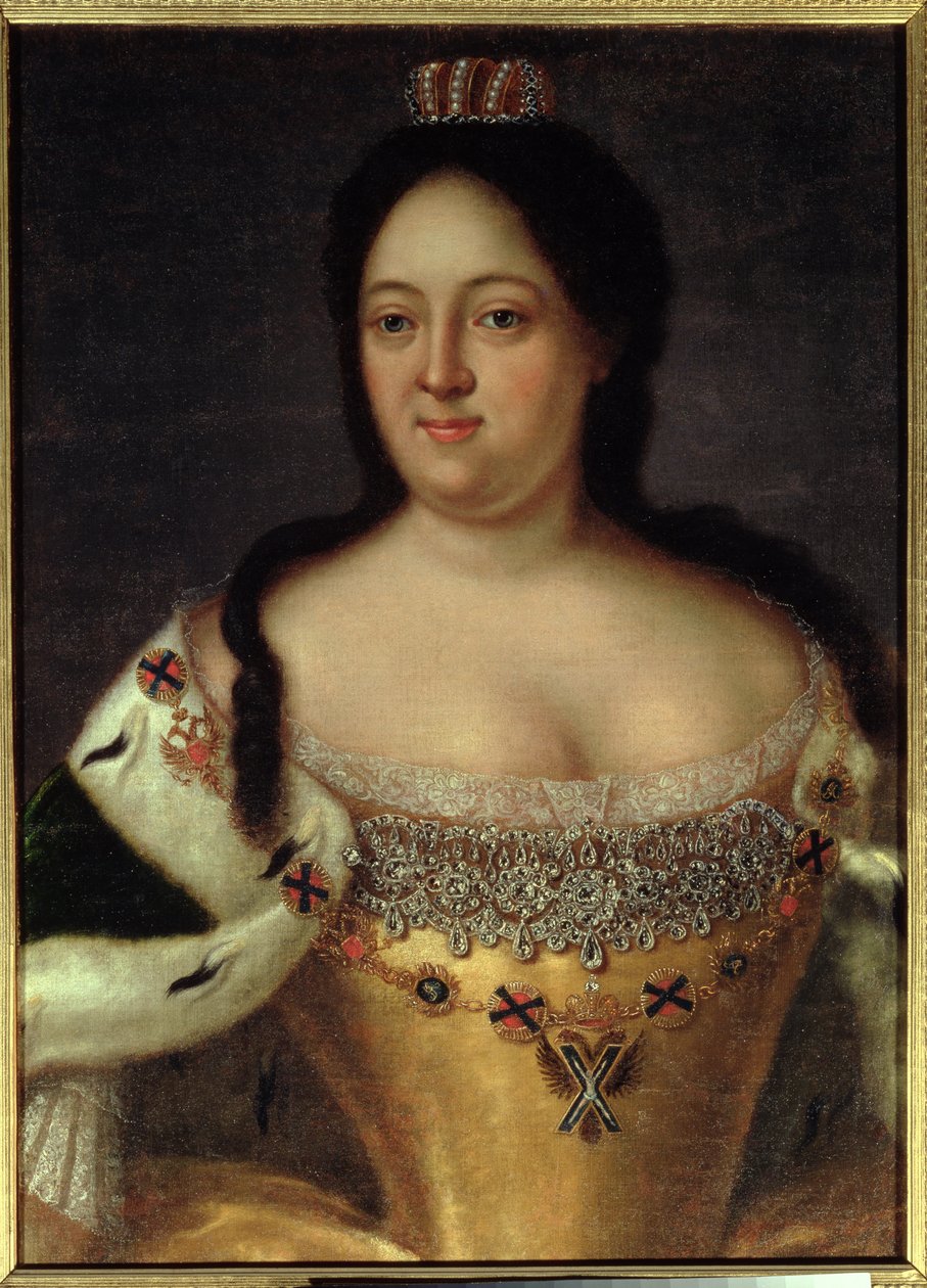Portret cesarzowej Anny Ioannovny (1693-1740) autorstwa Johann Heinrich Wedekind