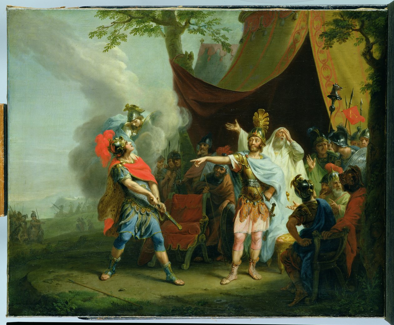 Achilas ginčijosi su Agamemnonu, 1776 m autorstwa Johann Heinrich Wilhelm Tischbein