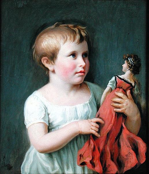 Portret dziecięcy Cornelii Wilhelmine Amsinck, przyszłej żony Burgermeistera Dammerta (1800-61) autorstwa Johann Heinrich Wilhelm Tischbein