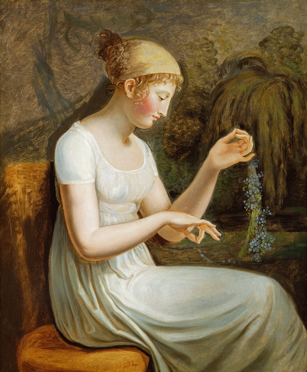 Mergina su gėlėmis poli autorstwa Johann Heinrich Wilhelm Tischbein