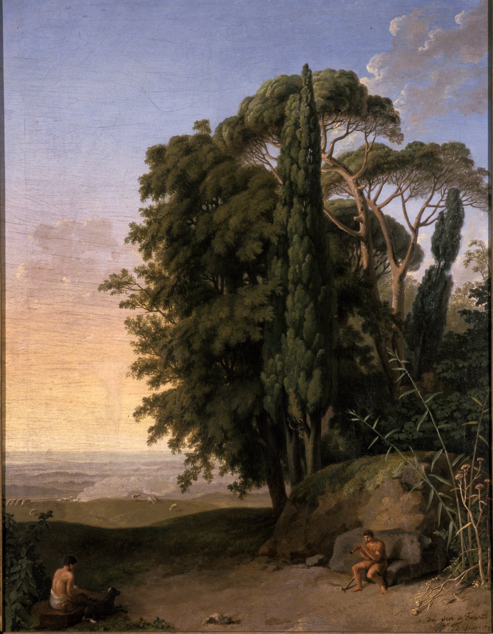 Krajobraz w pobliżu Frascati, 1783 autorstwa Johann Heinrich Wilhelm Tischbein