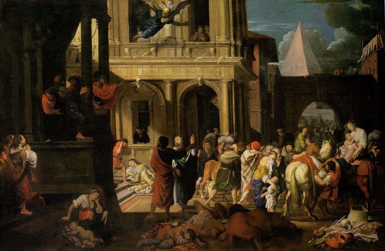 Izraelici opuszczają Egipt autorstwa Johann Heiss