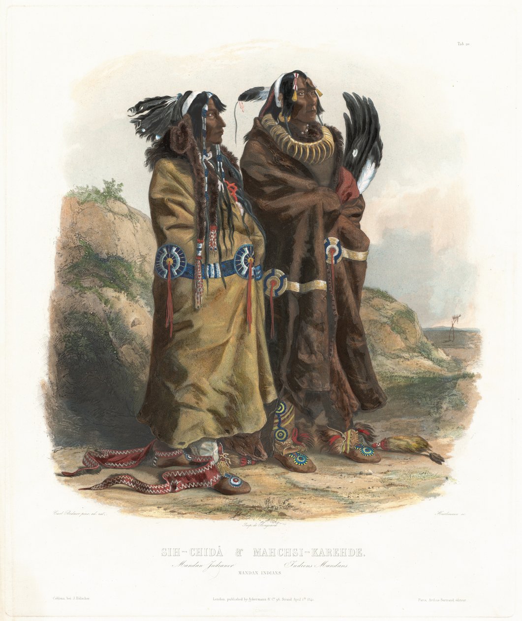 Sih-Chida i Mahchsi-Karehde autorstwa Johann Hürlimann, after Karl Bodmer