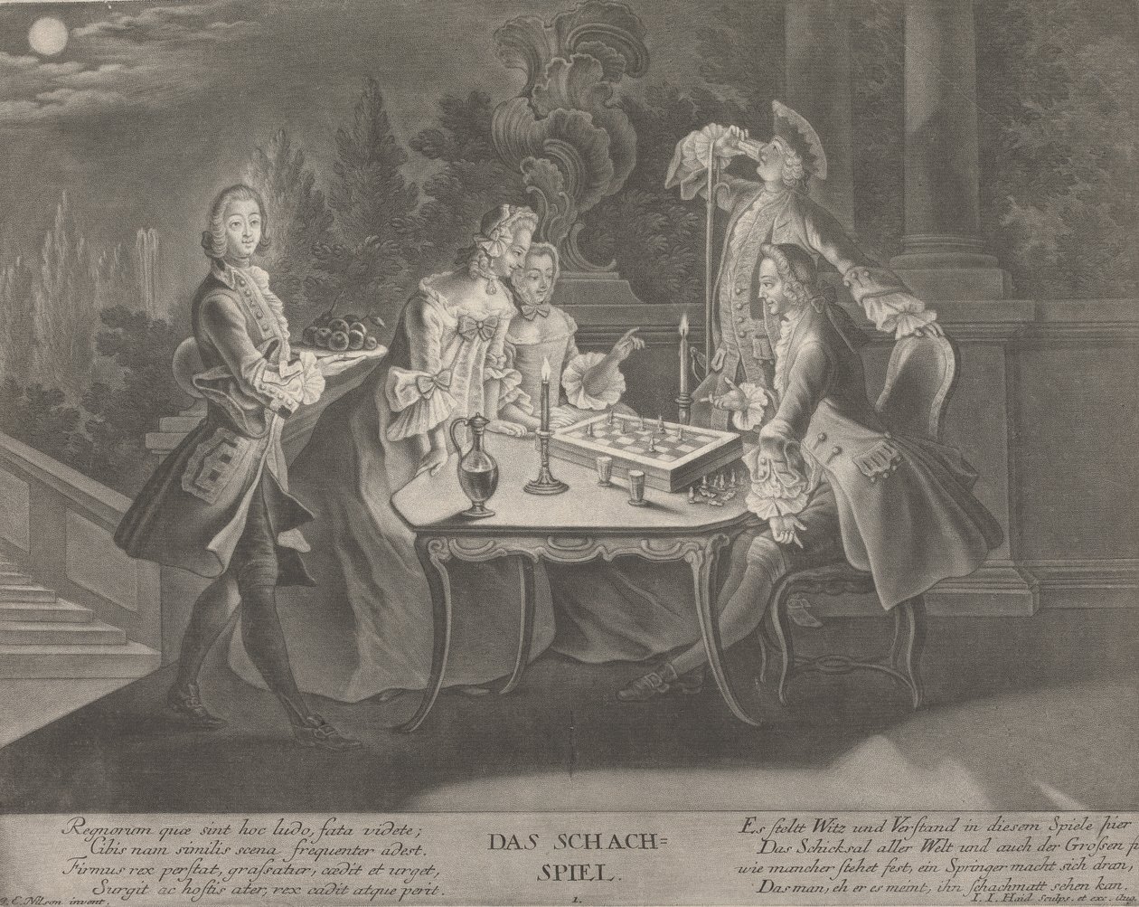 Gra w szachy autorstwa Johann Jacobus Haid