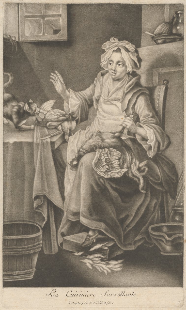 Nadzorujący kucharz autorstwa Johann Jacobus Haid