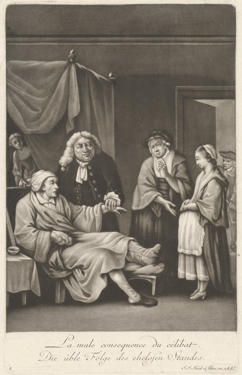 Złe konsekwencje celibatu autorstwa Johann Jacobus Haid