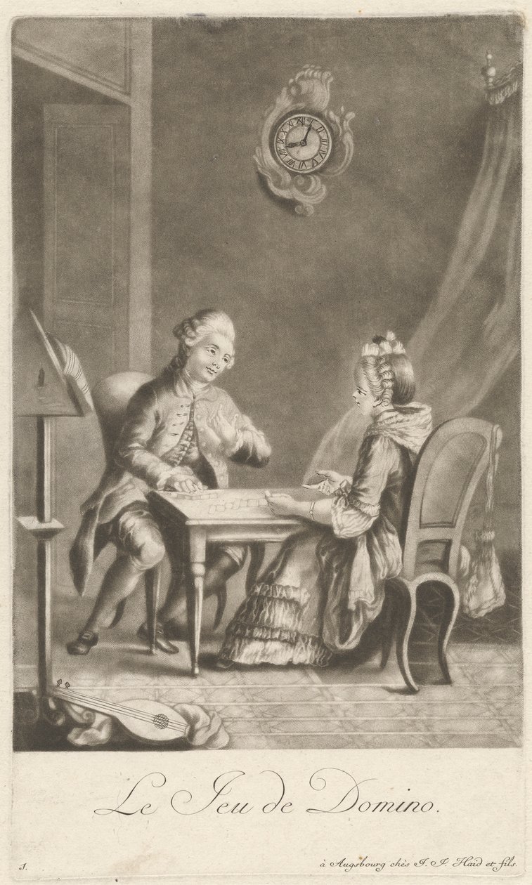 Gra w domino autorstwa Johann Jacobus Haid