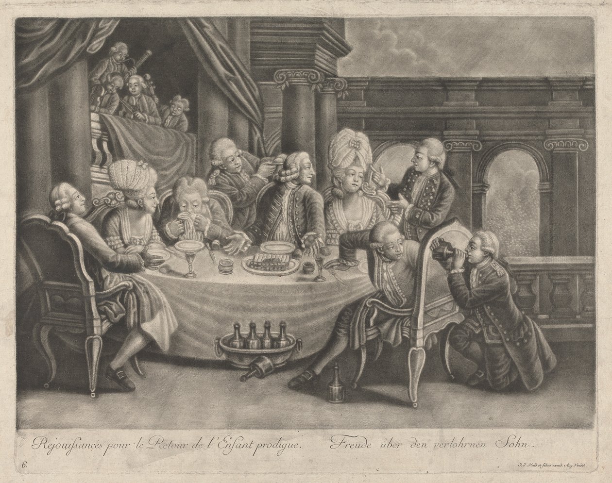 Uroczystości związane z powrotem syna marnotrawnego autorstwa Johann Jacobus Haid