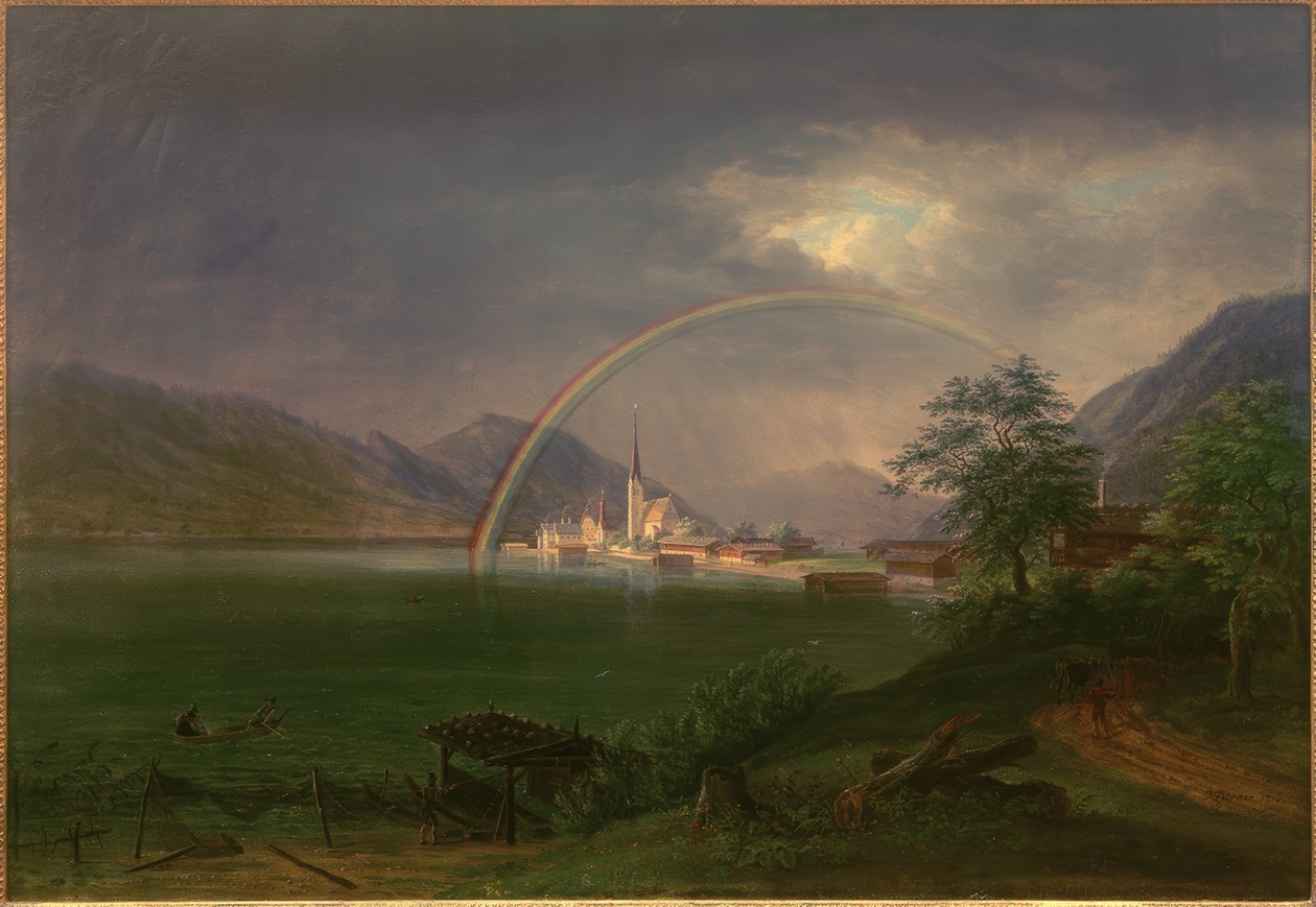 Egern am Tegernsee z tęczą autorstwa Johann Jakob Dorner der Jüngere