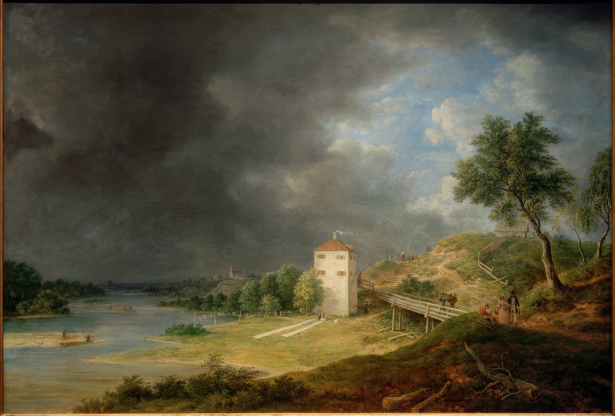 Krajobraz Izary w Brunnhaus Brunnthal autorstwa Johann Jakob Dorner der Jüngere