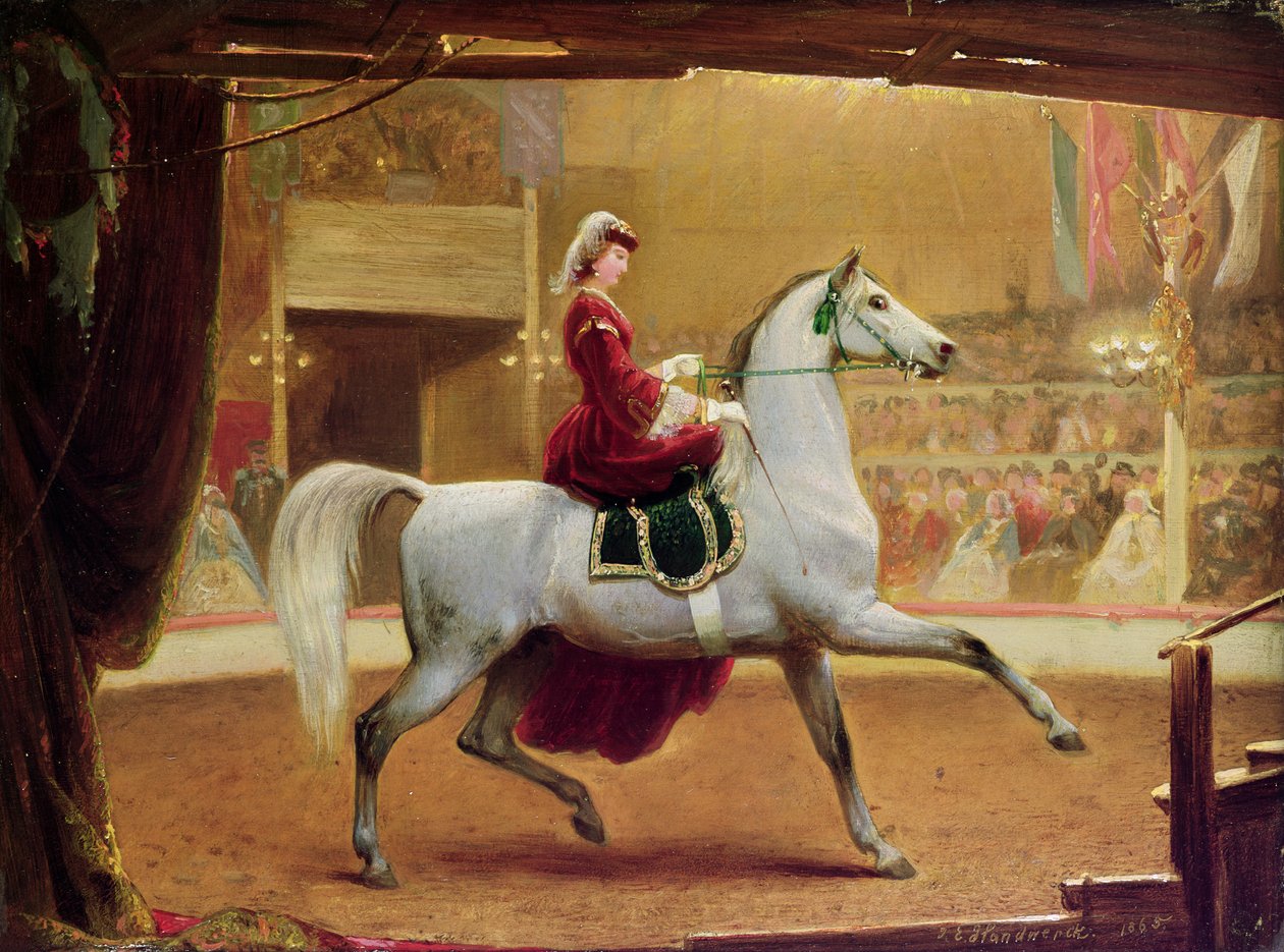 Jeździec cyrkowy, 1865 autorstwa Johann Jakob Eduard Handwerk