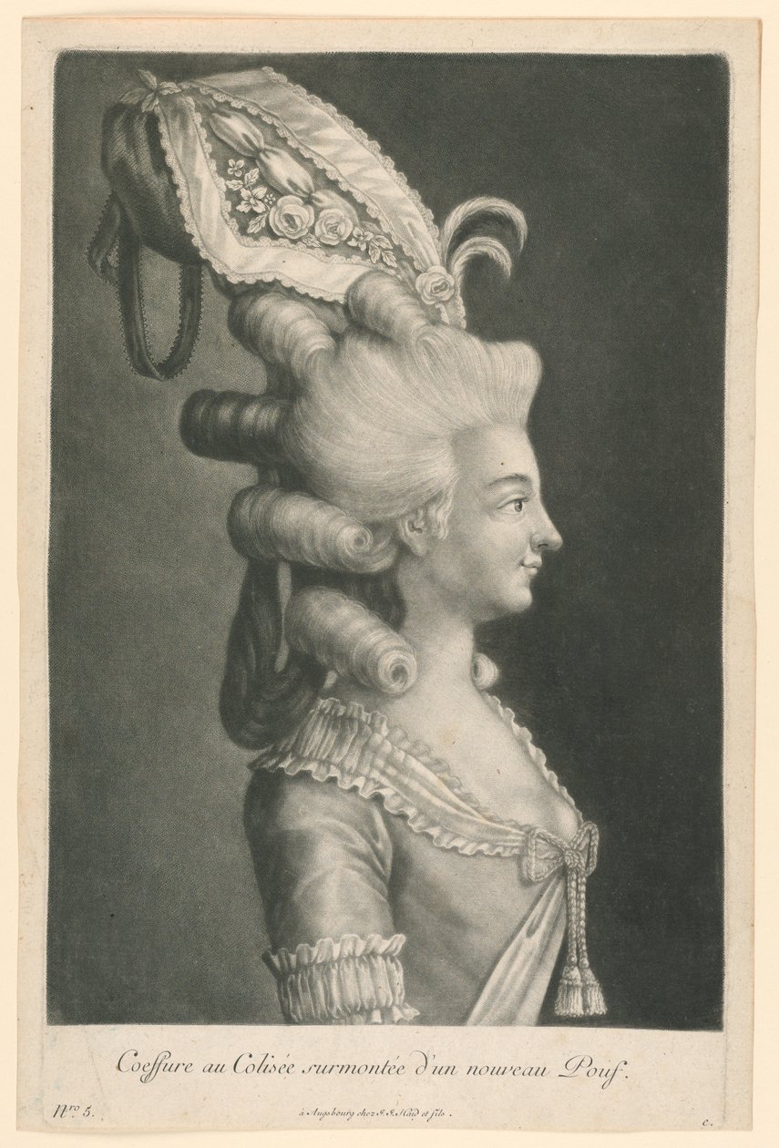 Coeffure w Koloseum zwieńczony nową pufą autorstwa Johann Jakob Haid