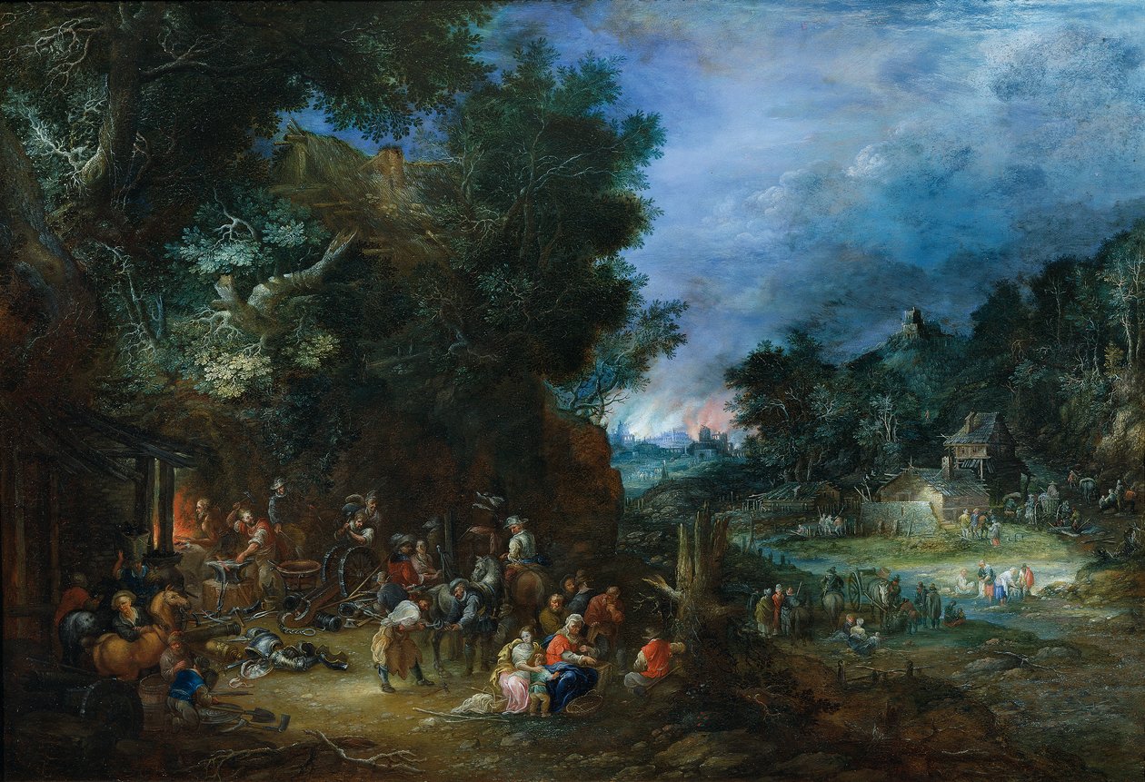 ogień autorstwa Johann Jakob Hartmann