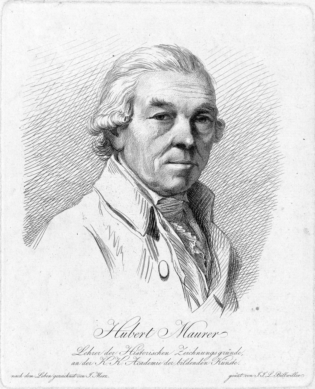 Przedstawiona osoba: Hubert Maurer autorstwa Johann Jakob Laurenz Billwiller