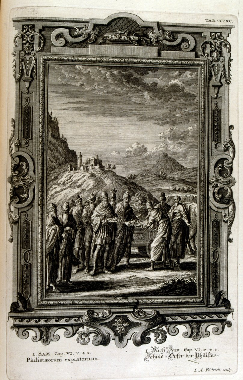 Ofiary złożone Filistynom autorstwa Johann Jakob Scheuchzer