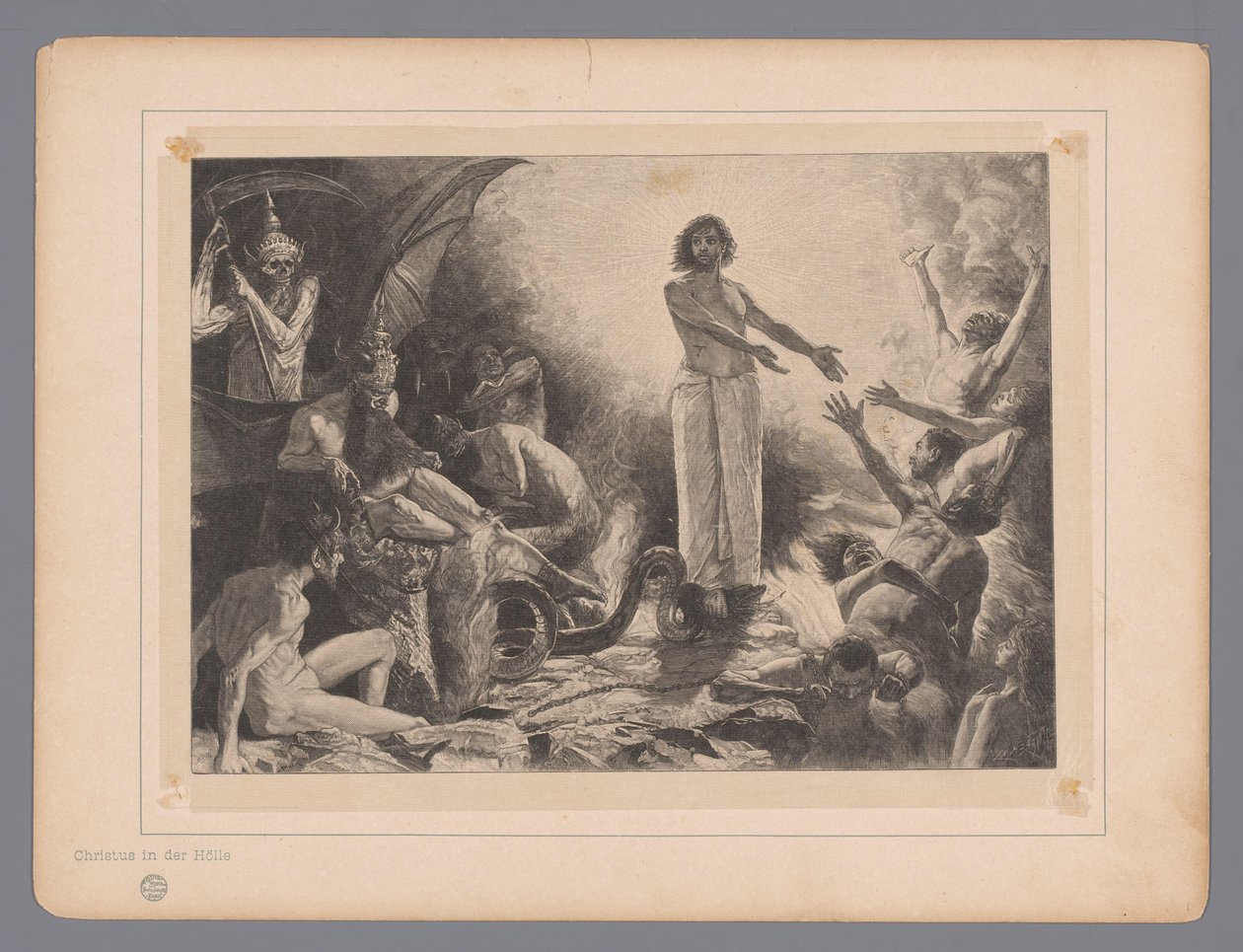 Chrystus w zaświatach Chrystus w Holle Siedem mistycznych przedstawień (tytuł serii) autorstwa Johann Jakob Weber