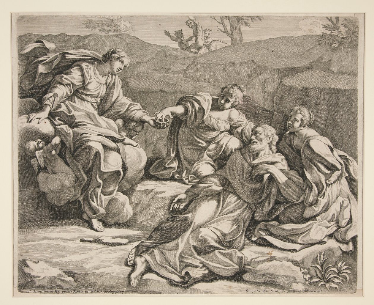 Św. William wspomagany przez dziewice autorstwa Johann Jakob von Sandrart