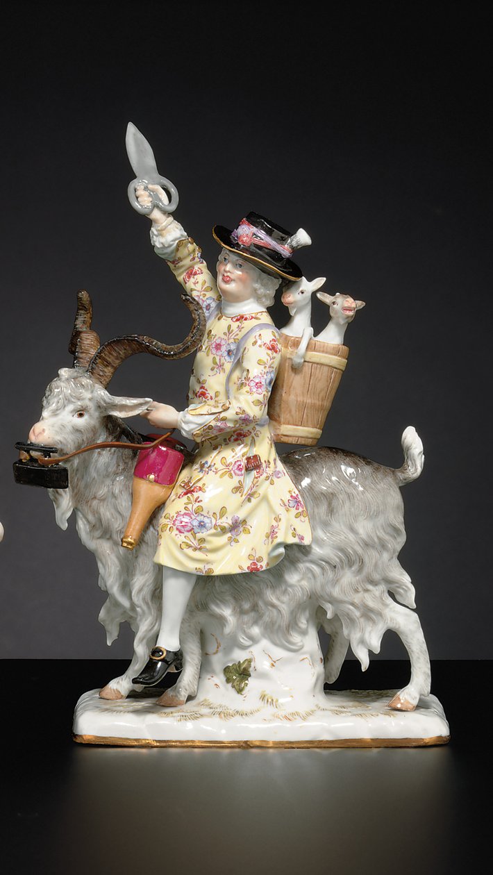 Figura miśnieńska walijskiego krawca, koniec XIX/XX w. (porcelana) autorstwa Johann Joachim (after) Kändler