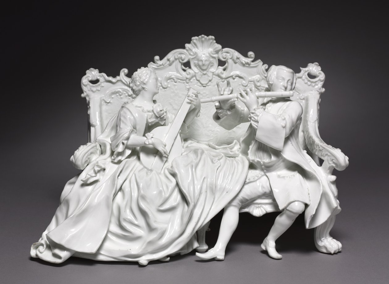 Grupa krynoliny: muzycy, fabryka porcelany w Miśni, Niemcy, ok. 1737 r. autorstwa Johann Joachim Kändler