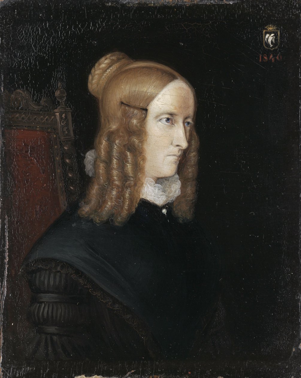 Portret Annette von Droste-Hülshoff 1797-1848, 1840 autorstwa Johann Joseph Sprick
