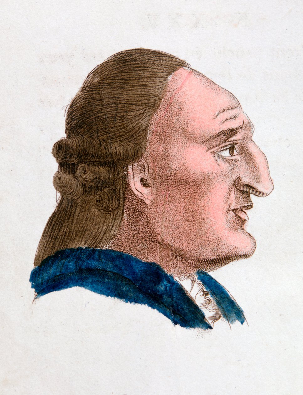 Rysy twarzy ognistej, namiętnej, temperamentnej osoby, 1808 autorstwa Johann Kaspar Lavater