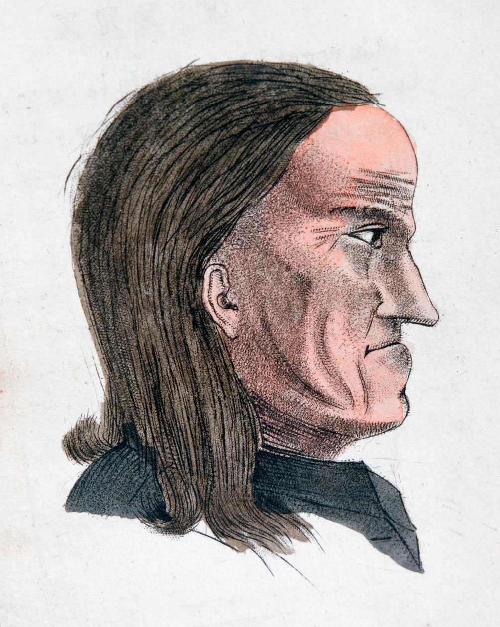 Cechy twarzy osoby melancholijnej, 1808 autorstwa Johann Kaspar Lavater
