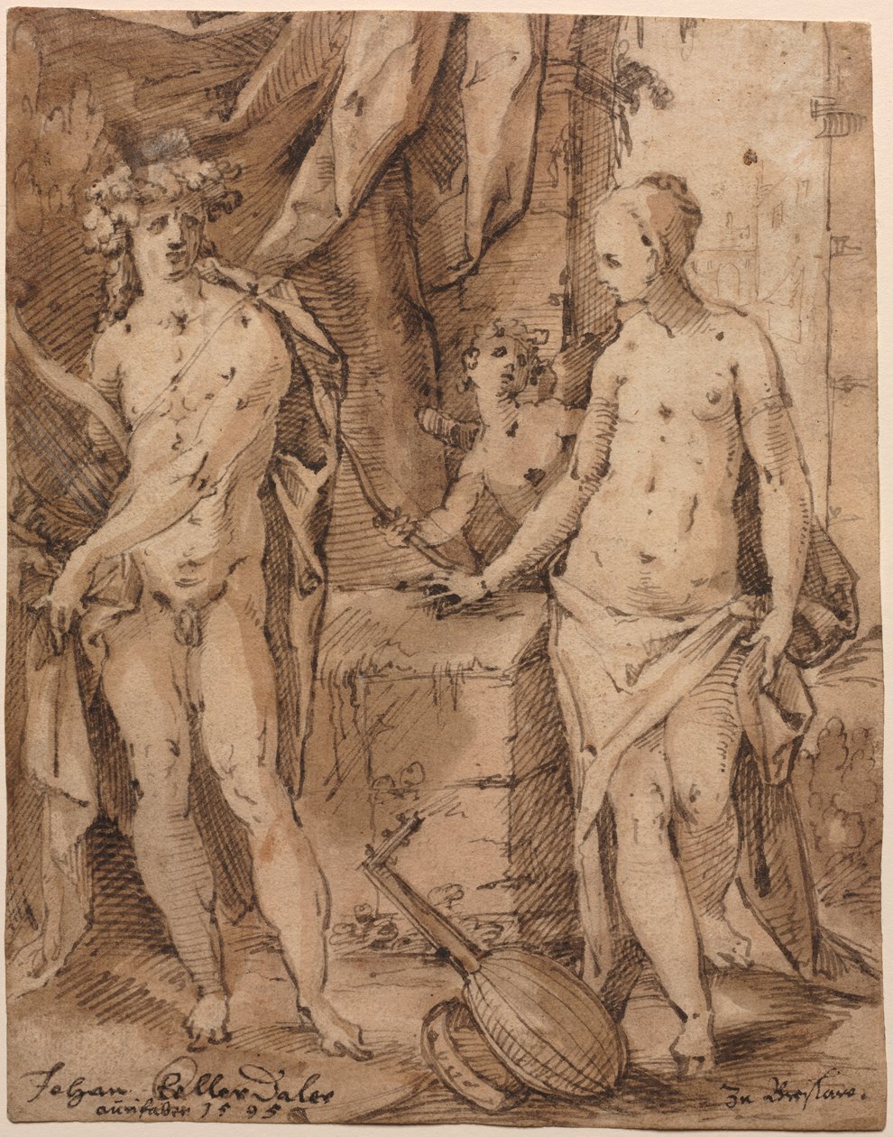 Apollo z Erato i Kupidynem autorstwa Johann Kellerthaler