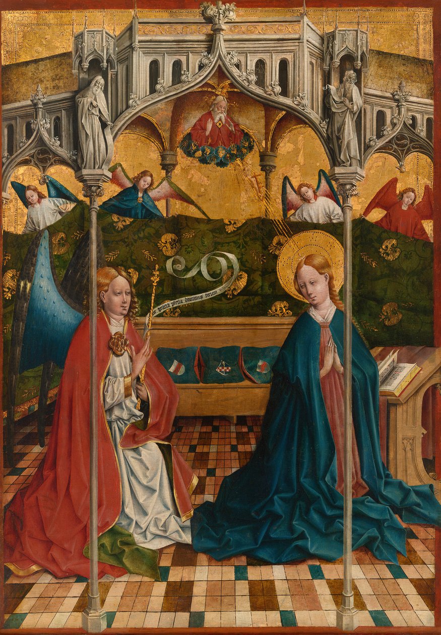 Zwiastowanie, ukończone do 1457 roku. autorstwa Johann Koerbecke