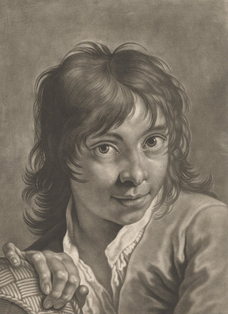 Portret chłopca z koszem autorstwa Johann Lorenz Haid