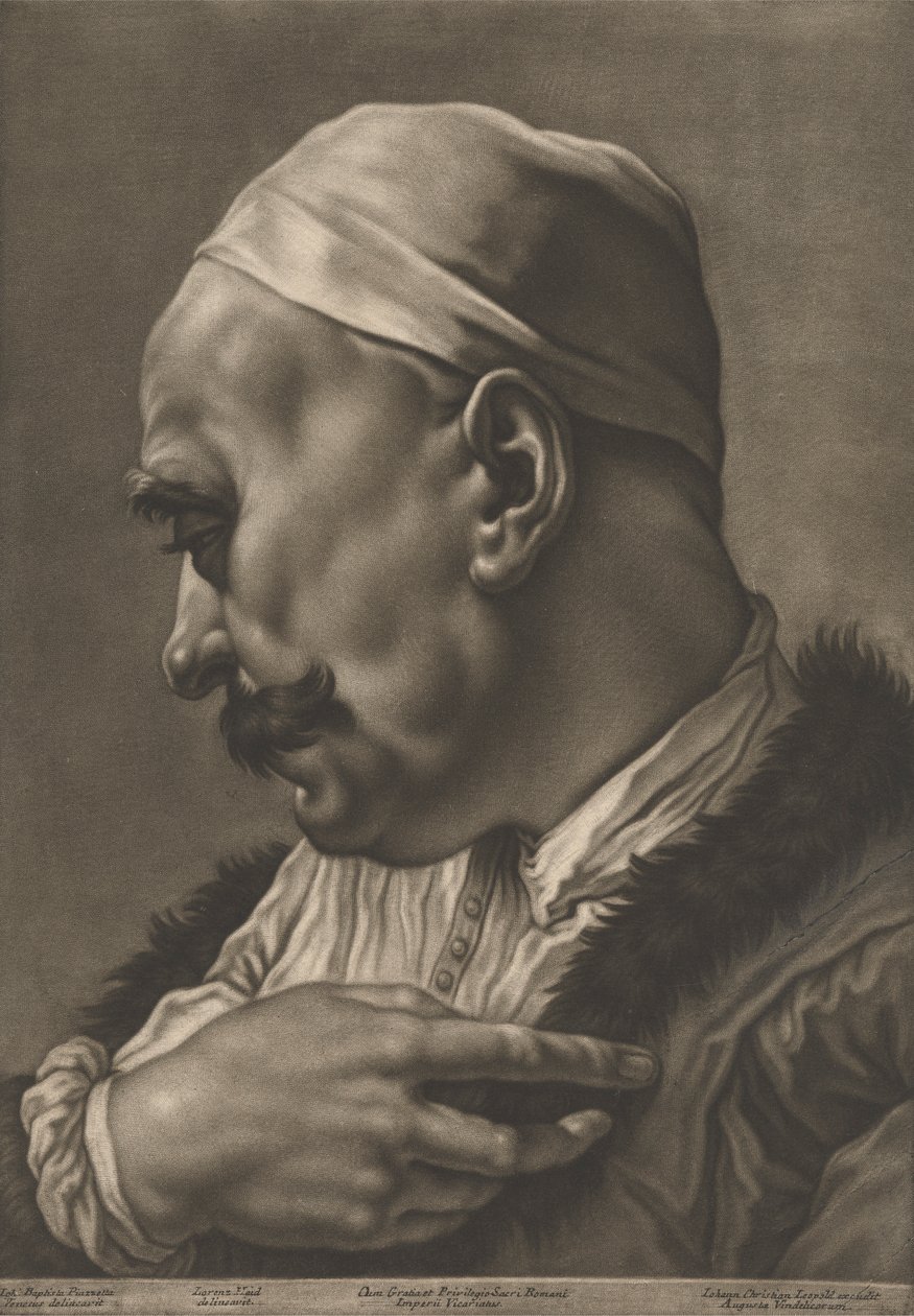 Portret mężczyzny w czapce autorstwa Johann Lorenz Haid