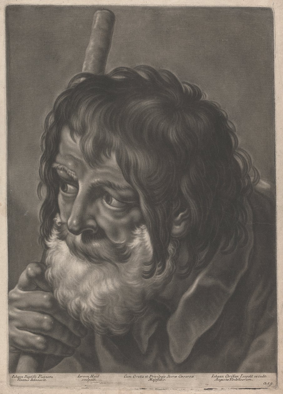Portret mężczyzny z laską autorstwa Johann Lorenz Haid