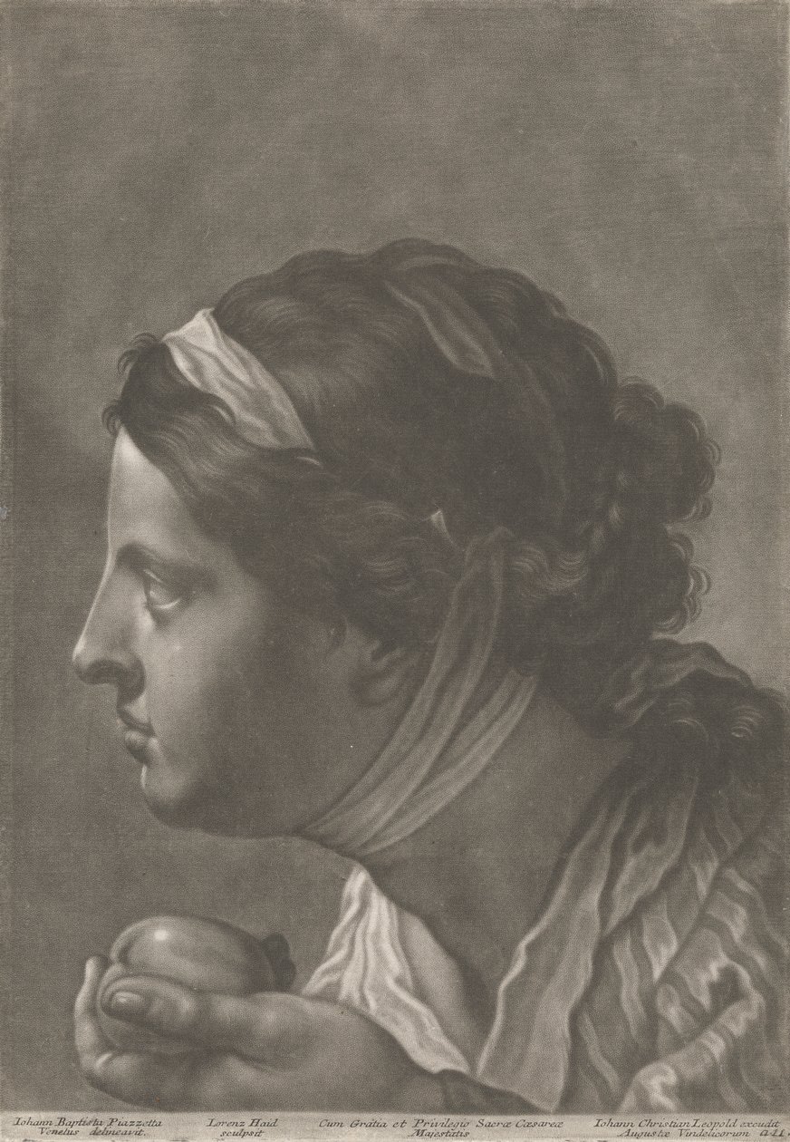 Portret kobiety trzymającej owoce autorstwa Johann Lorenz Haid