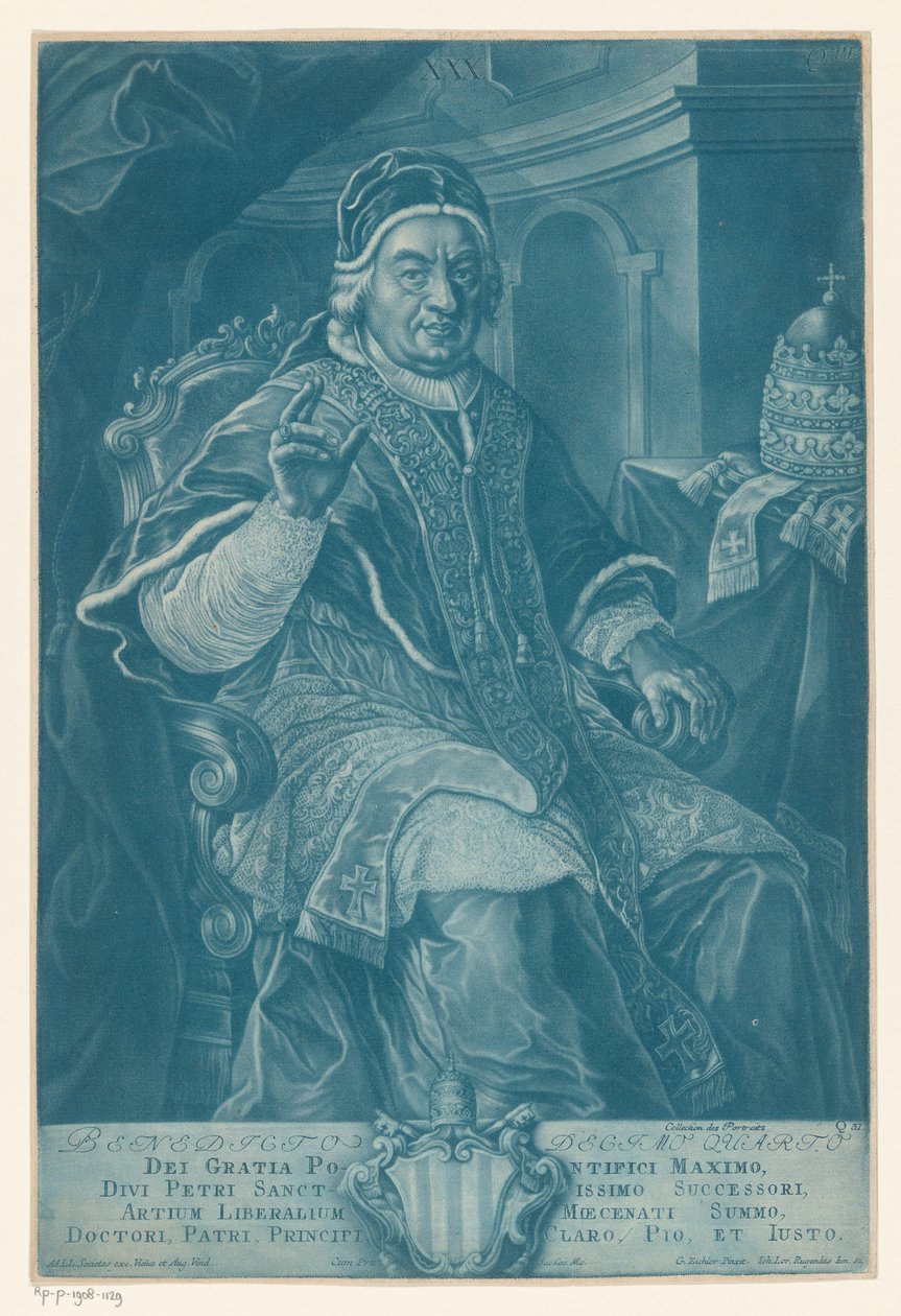 Portret Benedykta XIV autorstwa Johann Lorenz Rugendas (II)