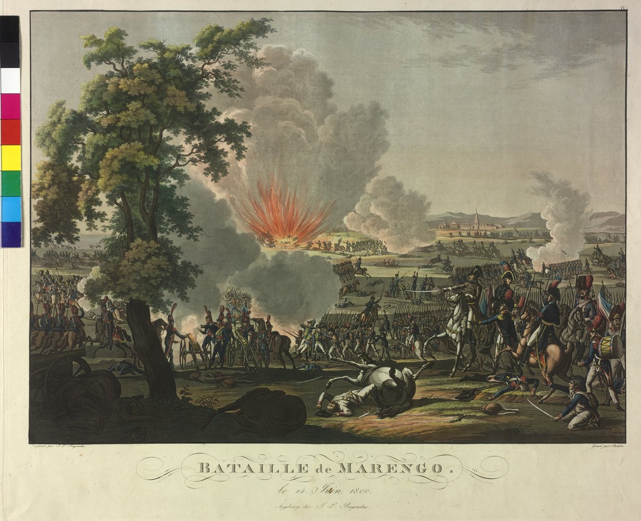 Bitwa pod Marengo 14 czerwca 1800 (akwaforta i akwatinta) autorstwa Johann Lorenz Rugendas