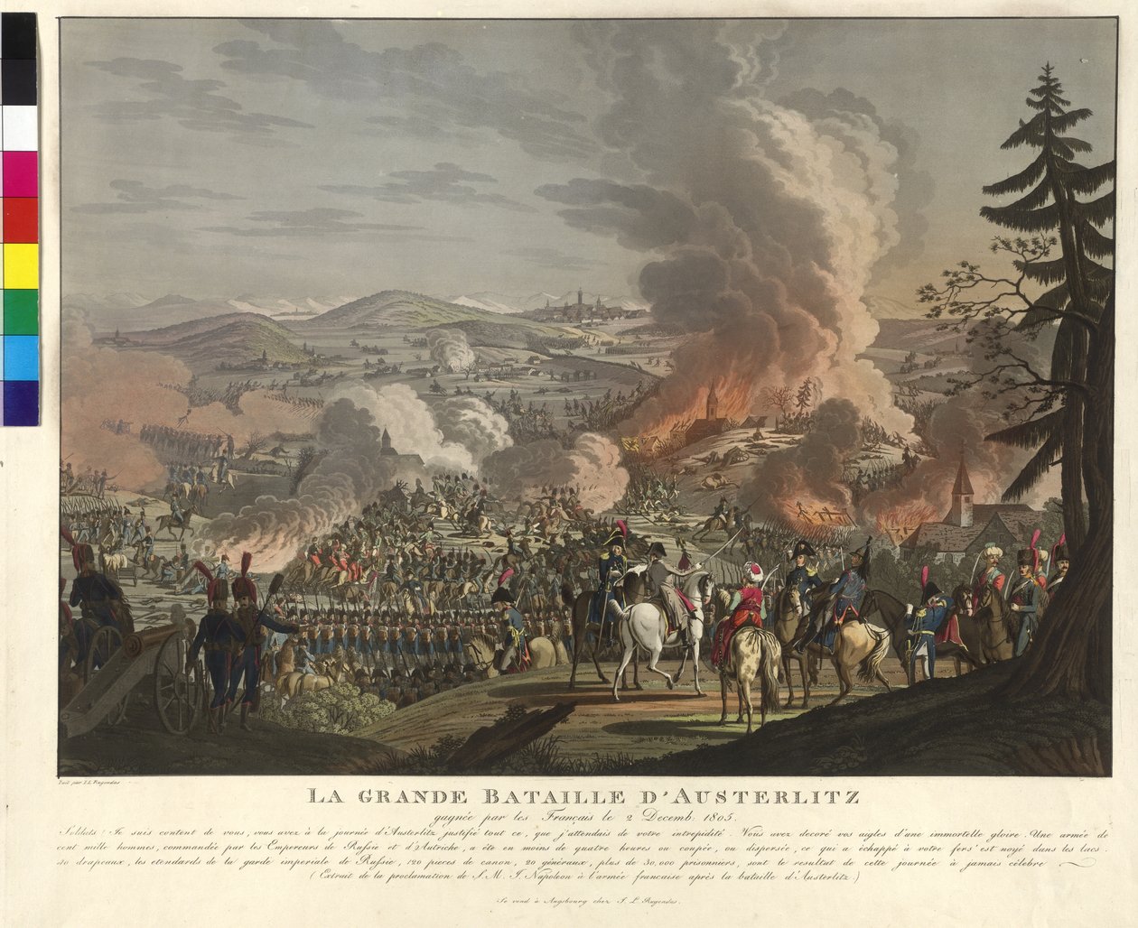 Bitwa pod Slavkovem u Brna 2 grudnia 1805 (akwaforta i akwatinta) autorstwa Johann Lorenz Rugendas