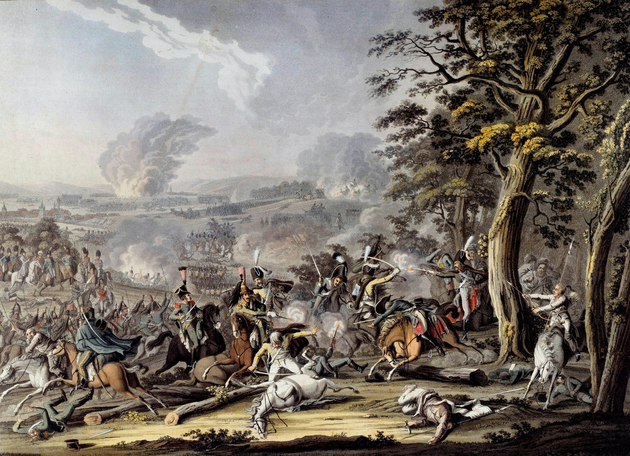 Wojna Czwartej Koalicji: „” widok bitwy pod Friedland autorstwa Johann Lorenz Rugendas
