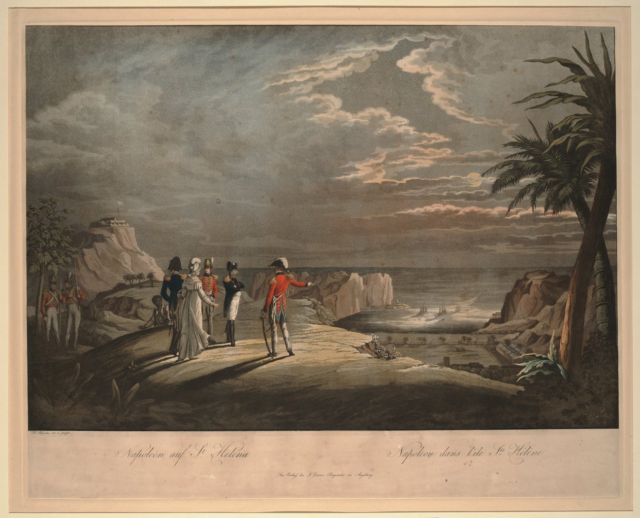 Napoleon Bonaparte na wyspie Świętej Heleny autorstwa Johann Lorenz Rugendas the Younger