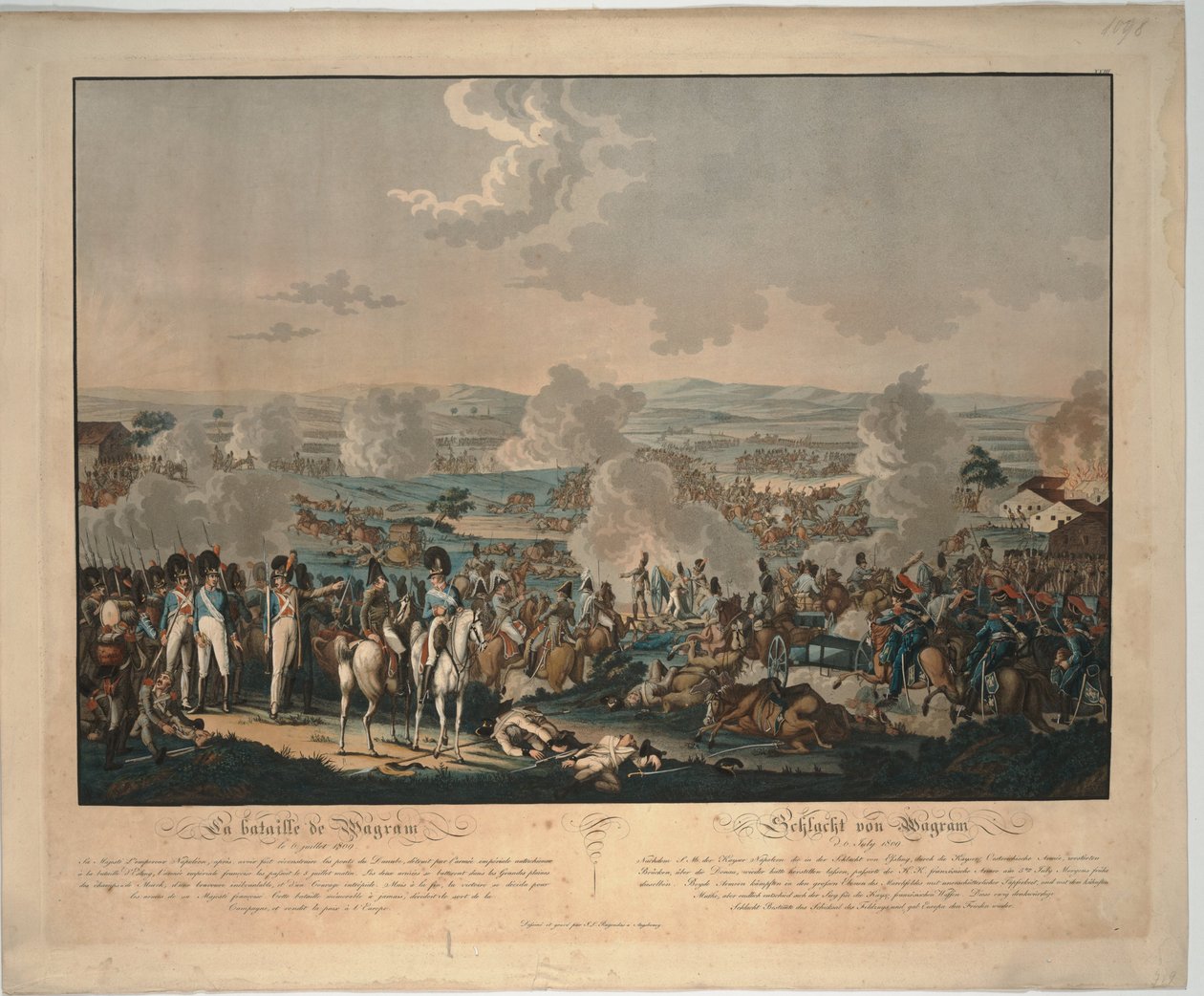 Bitwa pod Wagram autorstwa Johann Lorenz Rugendas the Younger