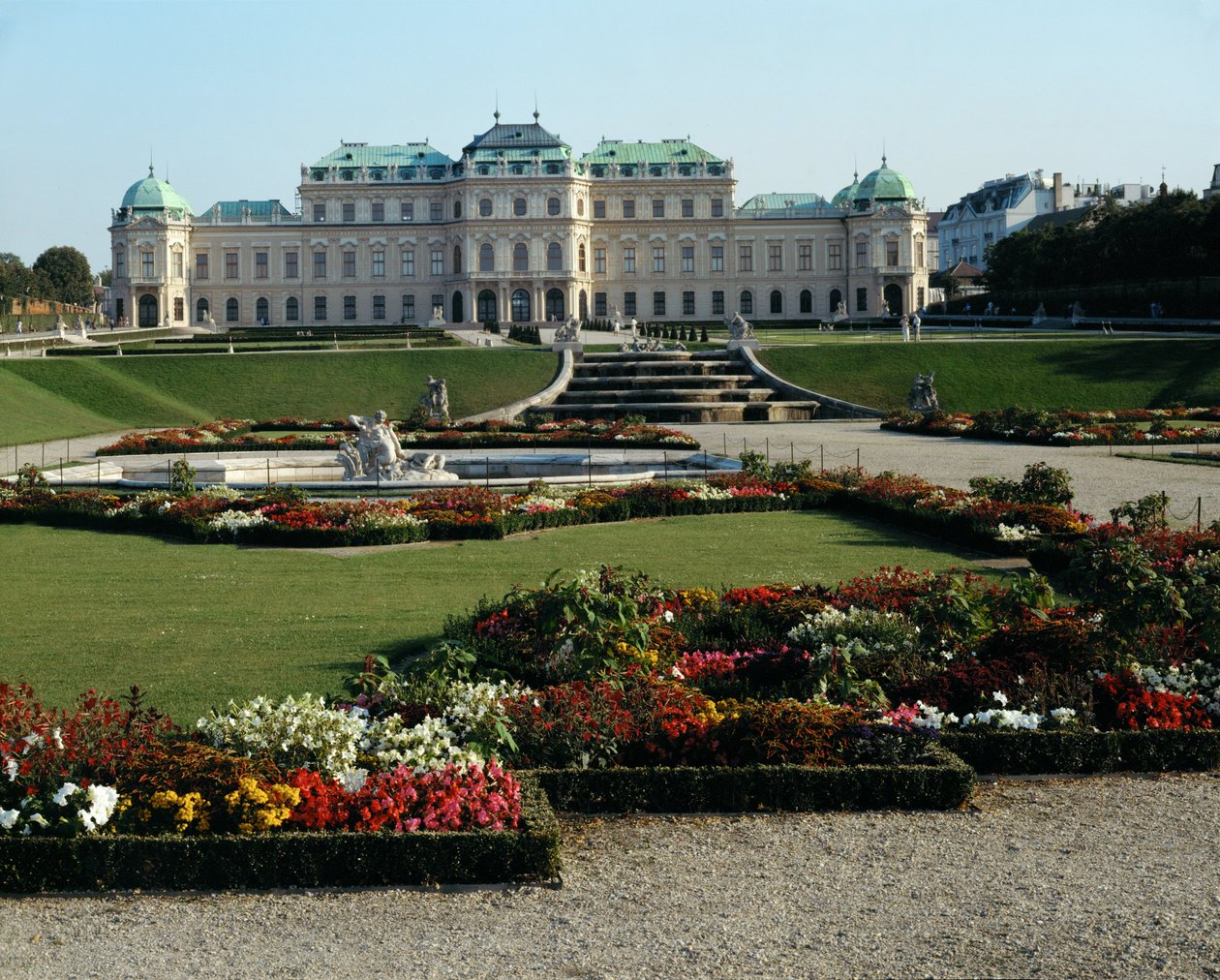 Pałac Belvedere, letnia rezydencja księcia Eugeniusza Sabaudzkiego ... autorstwa Johann Lukas von Hildebrandt